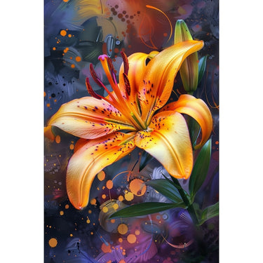 Single Flower Abstract Canvas